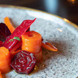 Side Dish: United States – Roasted Beets and Carrots with Tomato Vinaigrette recipe