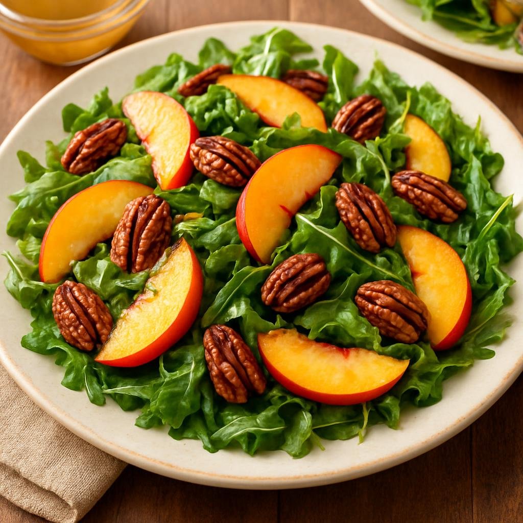 Salad: United States – Southern United States (Georgia) – Georgia Peach and Pecan Salad recipe