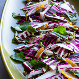 Salad: United States – Citrus-Fennel Radicchio Salad with Pistachio-Mint Herb-Citrus Topping recipe
