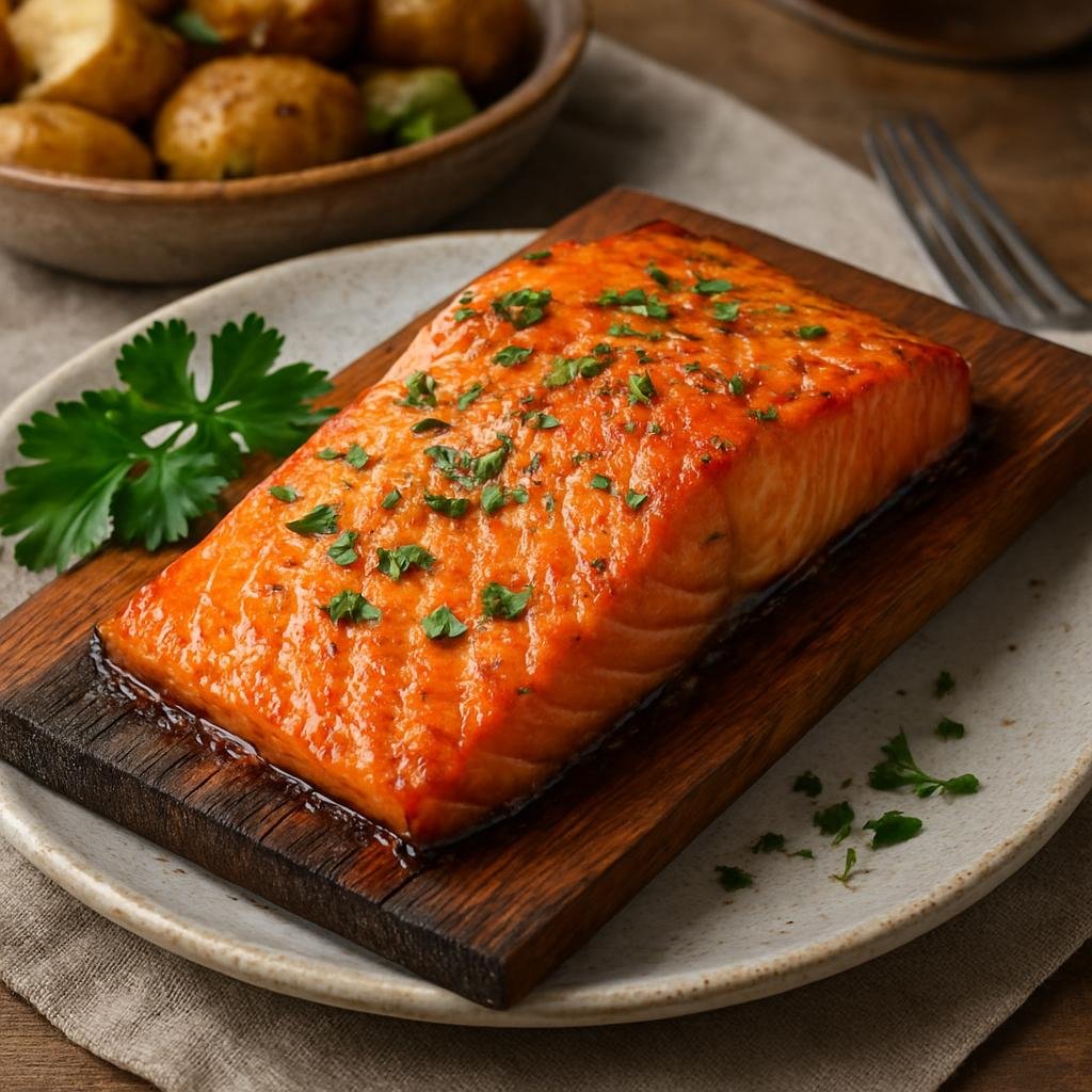 Entree: United States – Washington — Pacific Northwest – Cedar Plank Salmon recipe