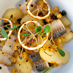 Side Dish: United States – Roasted Yukon Gold Potatoes with Rosemary, Lemon Herb Garnish and Crispy Capers recipe