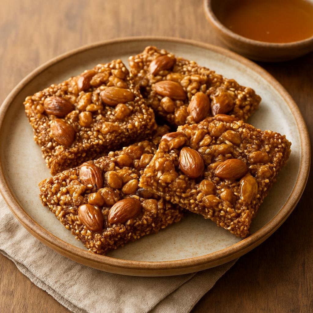 Dessert: Mexico – Tlaxcala, Central Mexico – Alegrías de Amaranto (Amaranth Honey-Nut Bars) recipe