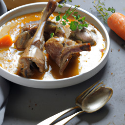 Entrée: France – Lapin à la Moutarde (Rabbit with Mustard) recipe