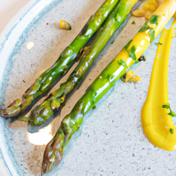 Side Dish: United States – Roasted Asparagus with Lemon-Hazelnut Gremolata recipe
