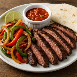 Entree: United States – Texas – Skirt Steak Fajitas recipe