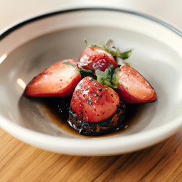 Side Dish: United States – Balsamic-Roasted Strawberries with Cracked Pepper recipe