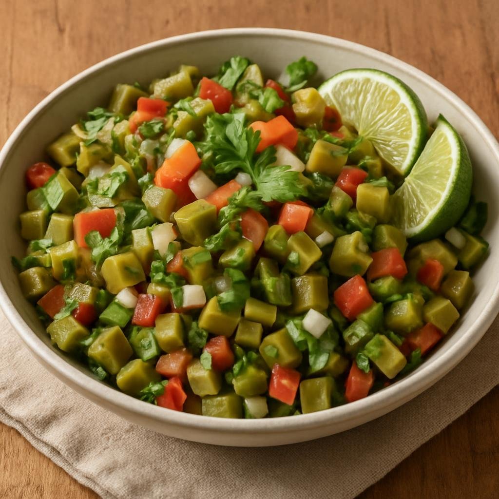 Side Dish: Mexico – Mexico City (Central Mexico) – Nopalitos (Cactus Paddle Salad) recipe