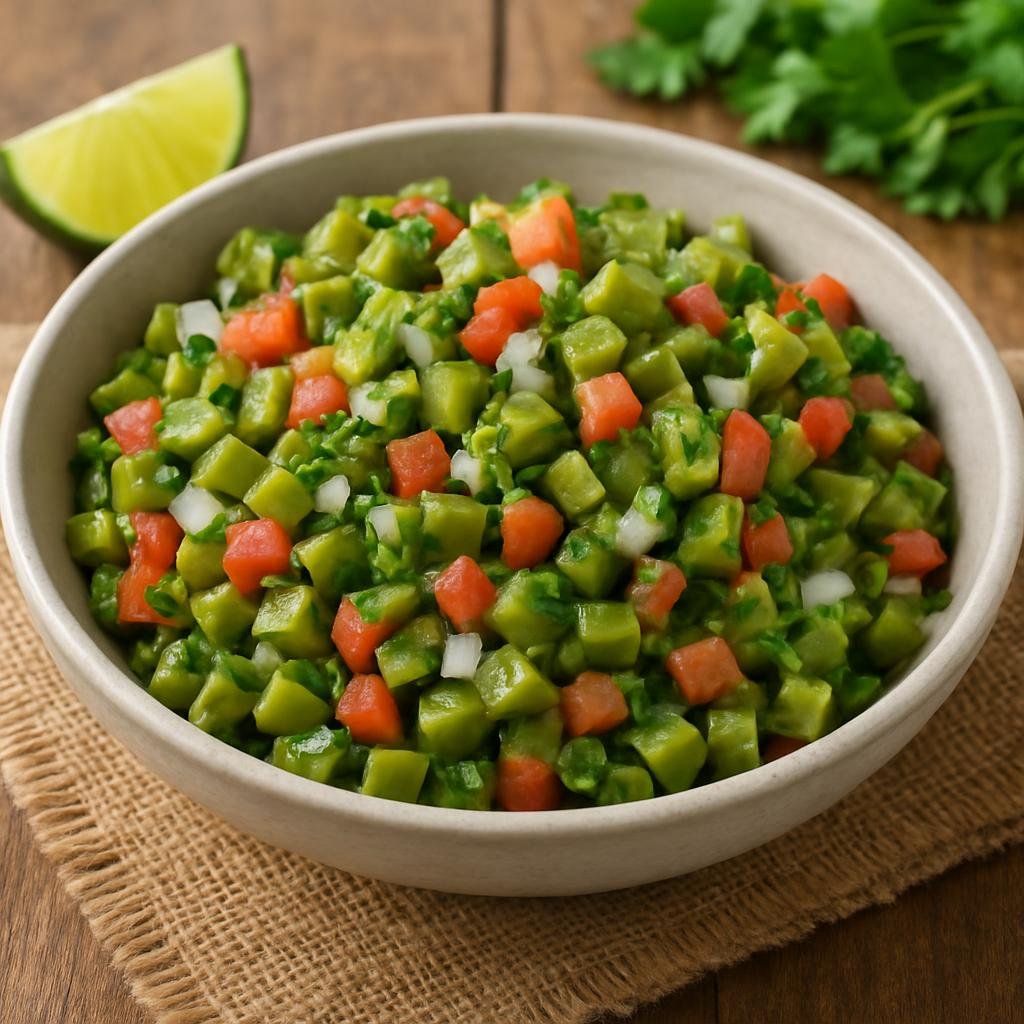 Salad: Mexico – Chihuahua (Northern Mexico) – Ensalada de Nopalitos recipe