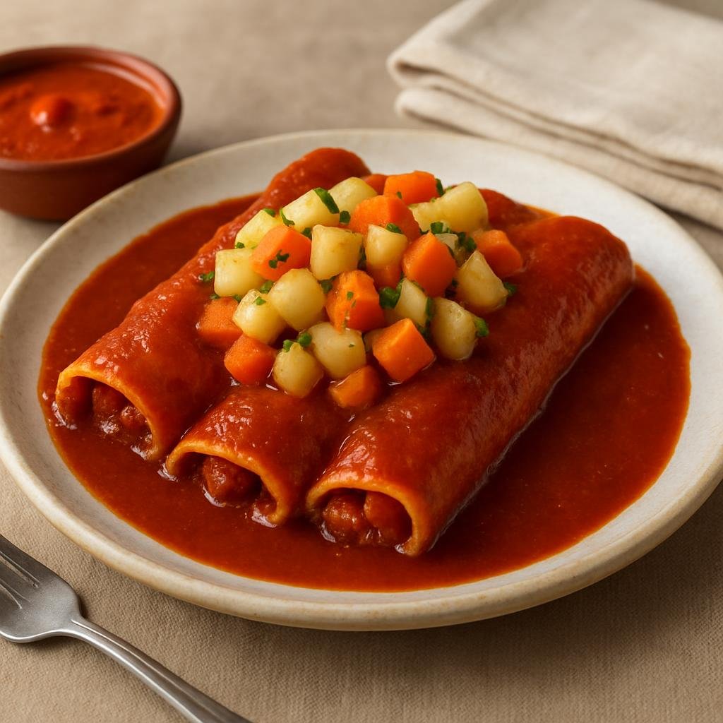 Entree: Mexico – Queretaro, Bajio Mexico – Enchiladas Queretanas (Queretaro-style Enchiladas) recipe