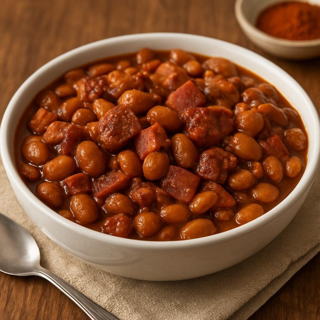 Side Dish: Mexico – Nuevo Leon – Frijoles con Veneno (Smoky Beans with Chorizo and Bacon) recipe