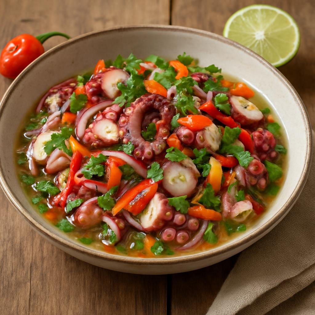 Salad: Mexico – Yucatan Peninsula Mexico (Campeche) – Ensalada de Pulpo recipe