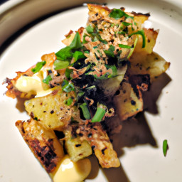 Side Dish: United States – Crispy Smashed Potatoes with Charred Scallion Vinaigrette recipe