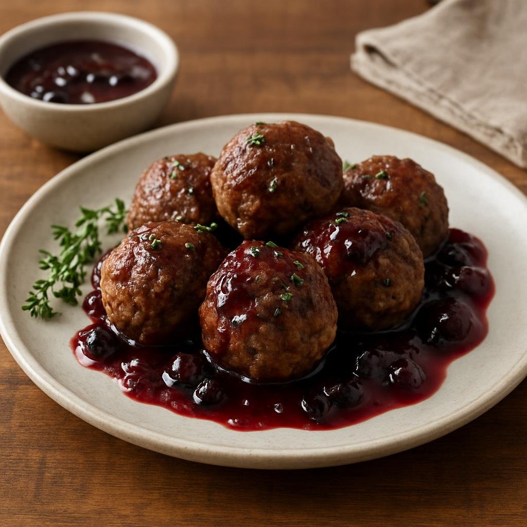 Appetizer: Canada – Alberta (Canadian Prairies) – Bison Meatballs recipe