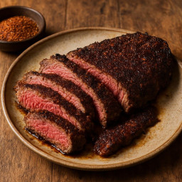 Entree: United States – Texas – Texas-Style Hanger Steak with Dry Rub recipe