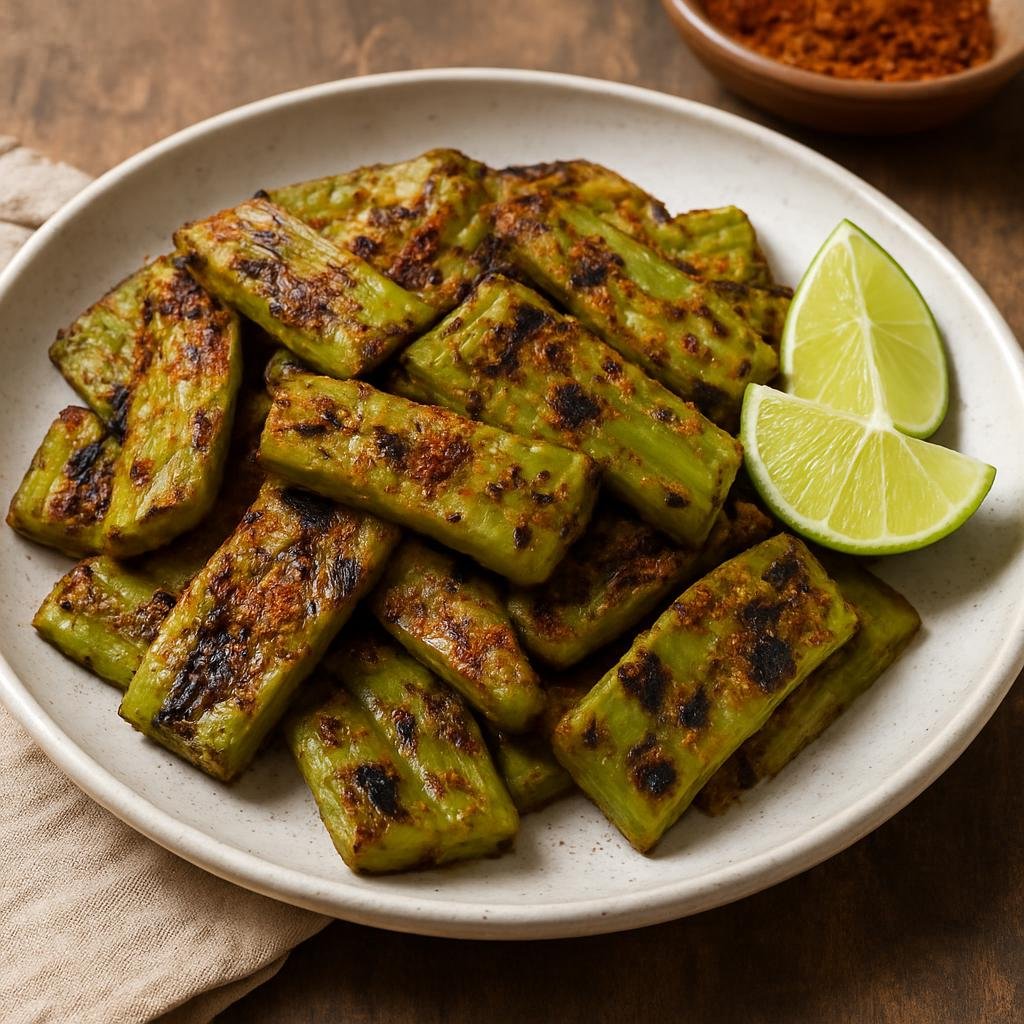 Side Dish: Mexico – Morelos, Central Mexico – Nopales Asados recipe