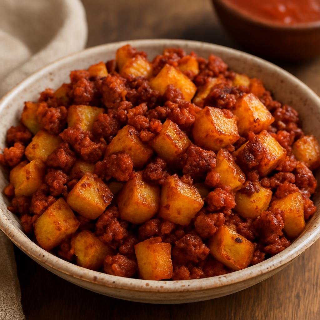 Side Dish: Mexico – Nuevo Leon, Northern Mexico – Papas con Chorizo recipe