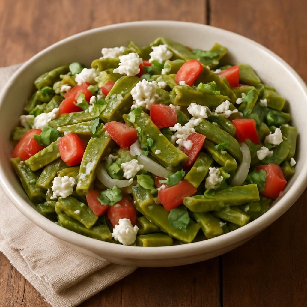 Salad: Mexico – San Luis Potosi, Bajio Mexico – Ensalada de Nopalitos (Nopal Cactus Salad) recipe