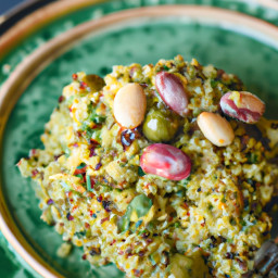 Side Dish: United States – Citrus Herb Quinoa Pilaf with Peas and Pistachios recipe