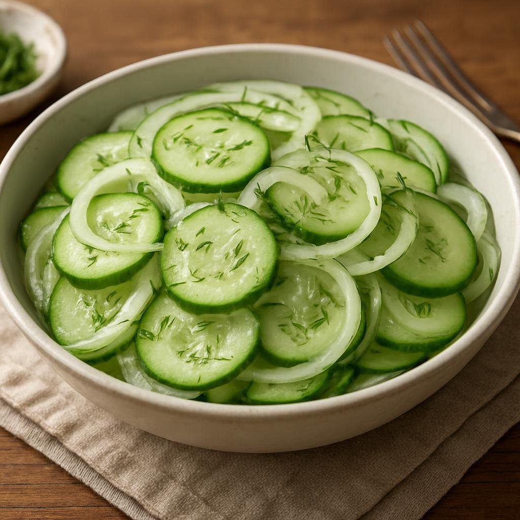 Salad: United States – Kansas – Kansas Cucumber and Onion Salad recipe