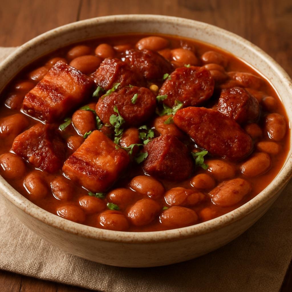 Side Dish: Mexico – Northern Mexico, Coahuila – Frijoles Charros Coahuilenses (Coahuila-style Cowboy Beans) recipe