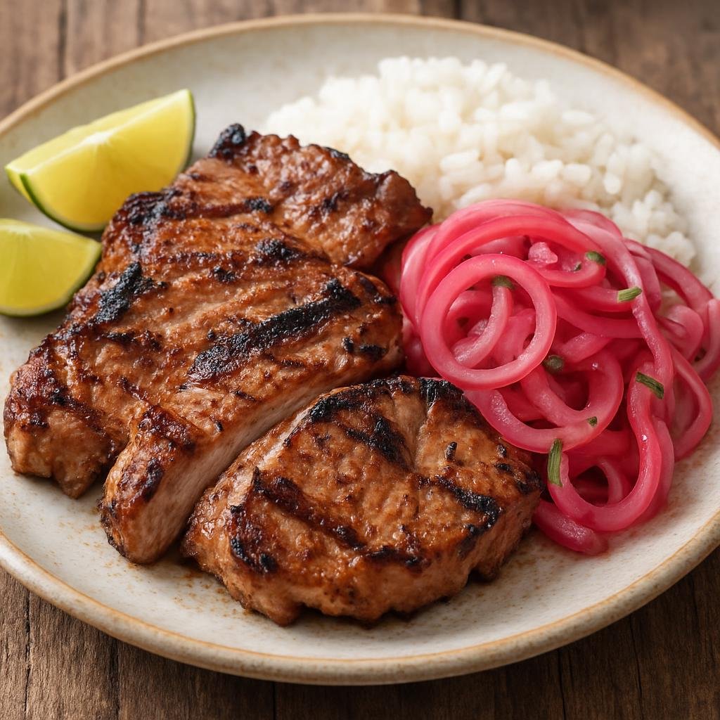 Entree: Mexico – Yucatan Peninsula, Quintana Roo – Poc Chuc (Grilled Sour Orange Pork) recipe