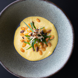 Side Dish: United States – Creamy Lemon-Parmesan Polenta with Chives and Toasted Pine Nuts recipe