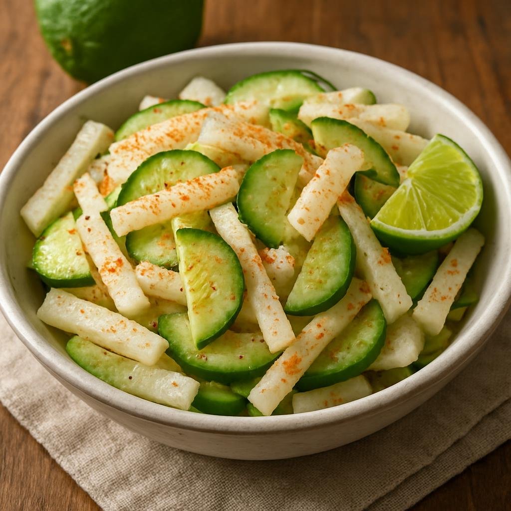 Salad: Mexico – Bajio Mexico (Guanajuato) – Ensalada de Jícama y Pepino (Jicama and Cucumber Salad) recipe