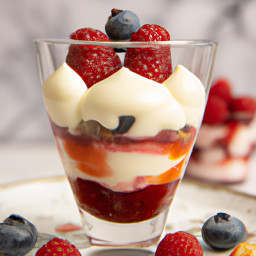 Dessert: United States – Mixed Berry Trifle with Vanilla Cream recipe