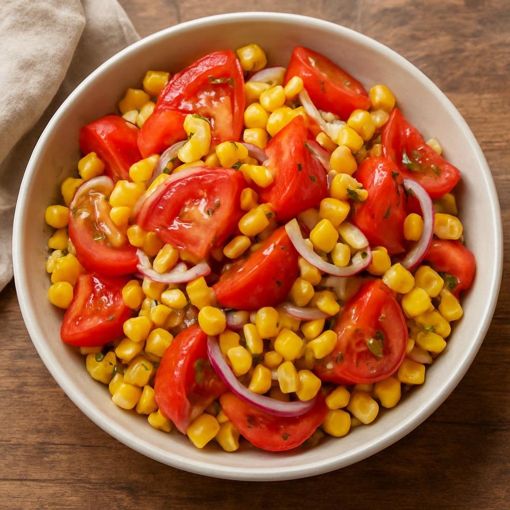 Salad: United States – New Jersey – New Jersey Corn and Tomato Salad recipe