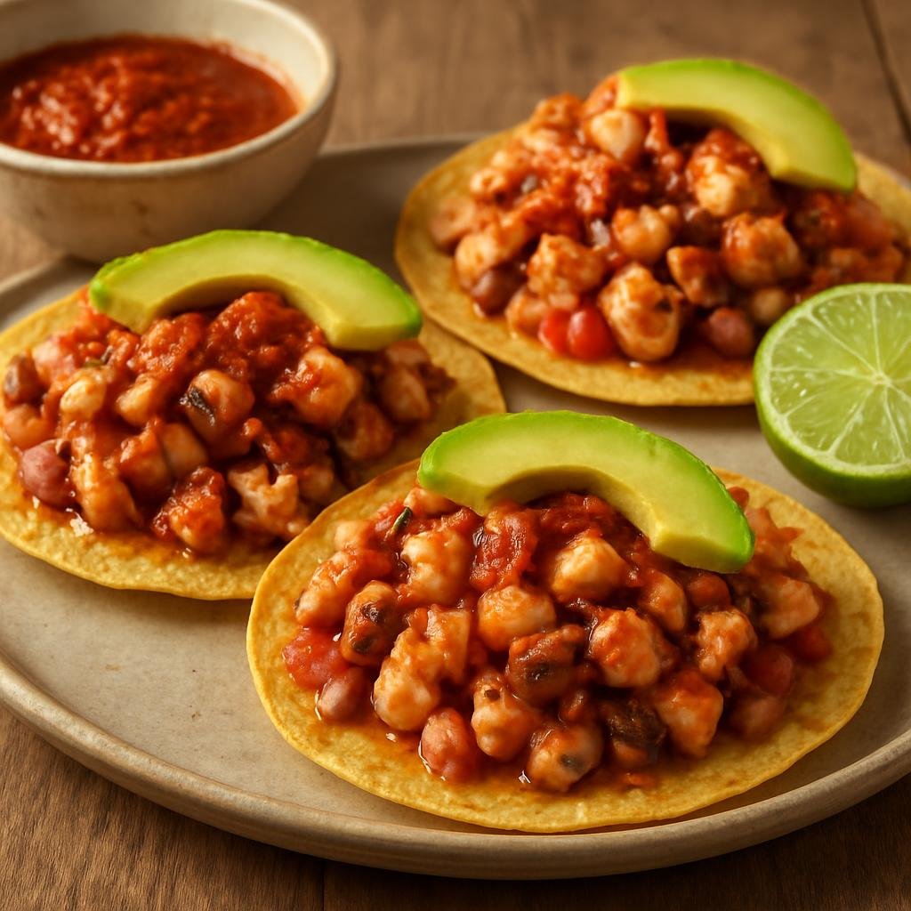 Appetizer: Mexico – Gulf Coast Mexico — Tamaulipas – Tostadas de Mariscos (Seafood Tostadas) recipe