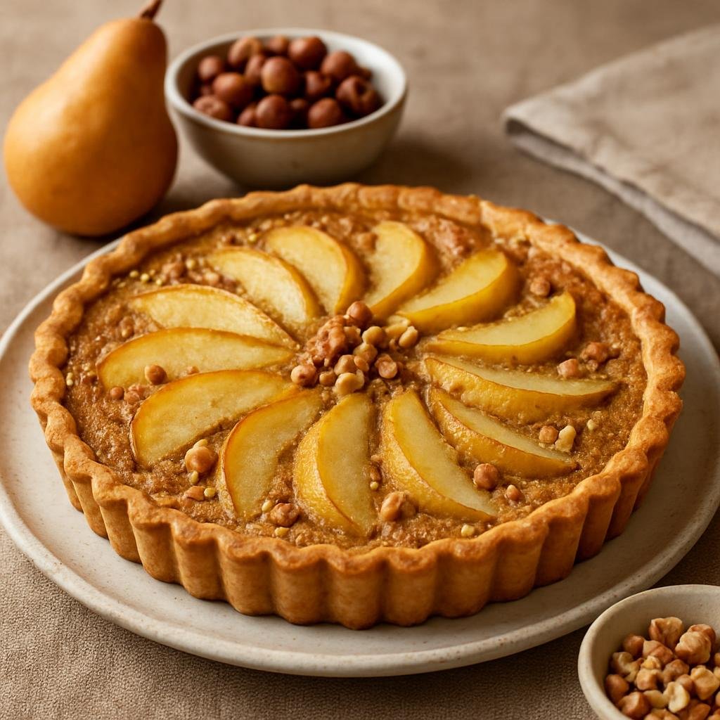 Dessert: United States – Oregon, Pacific Northwest – Pear and Hazelnut Tart recipe