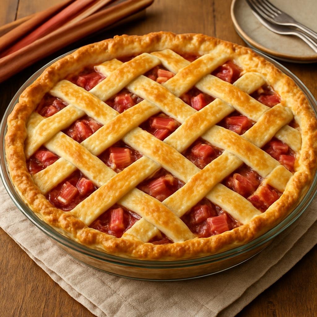 Dessert: United States – Iowa – Iowa Rhubarb Pie recipe