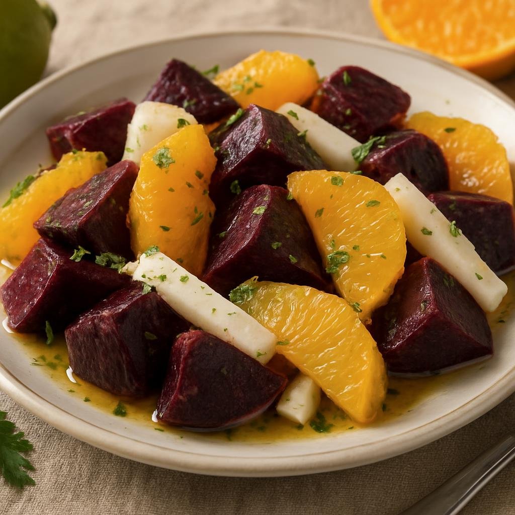 Salad: Mexico – Zacatecas, Bajio Mexico – Ensalada de Betabel y Naranja recipe