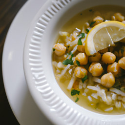 Soup: United States – Lemon-Herb Chickpea and Orzo Broth recipe