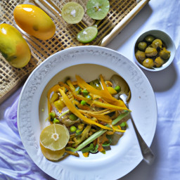 Salad: United States – Crunchy Cucumber, Fennel and Green Mango Salad with Kasundi-Lime Dressing recipe