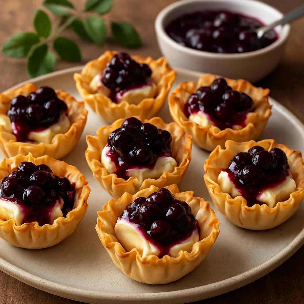 Appetizer: United States – Pacific Northwest (Idaho) – Huckleberry Brie Bites recipe