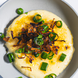 Side Dish: United States – Parmesan-Lemon Soft Polenta with Charred Scallions recipe