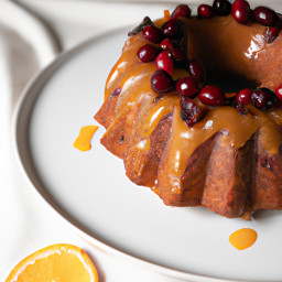 Dessert: United States – Cranberry Orange Bundt Cake with Orange Glaze recipe