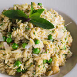 Side Dish: United States – Warm Orzo Pilaf with Peas, Mint and Parmesan recipe