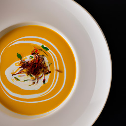 Soup: United States – Citrus-Saffron Carrot Soup with Minted Yogurt recipe