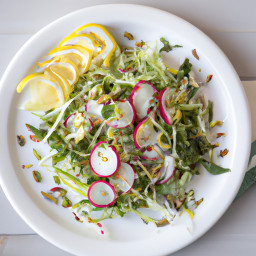 Arugula, Fennel and Radish Salad with Lemon-Pistachio Vinaigrette recipe