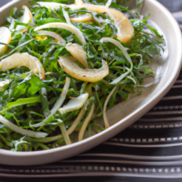 Salad: United States – Lemon-Kissed Apple Fennel Arugula Salad recipe