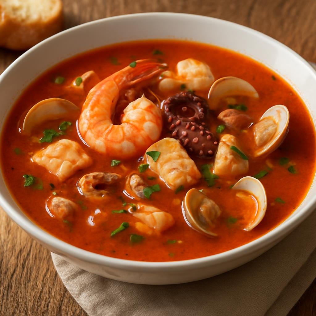 Entree: Mexico – Baja California, Northern Mexico – Caldo de Siete Mares (Seven Seas Soup) recipe