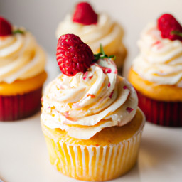 Dessert: United States – Lemon Raspberry Cupcakes with Cream Cheese Frosting recipe