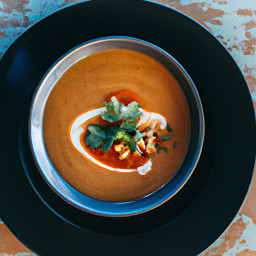 Soup: United States – Fire-Roasted Tomato-Ancho Lime Soup recipe