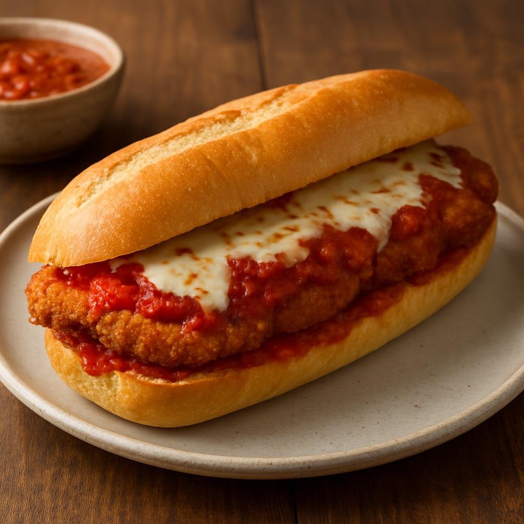 Entree: United States – Connecticut, New England – Chicken Parmesan Grinder recipe