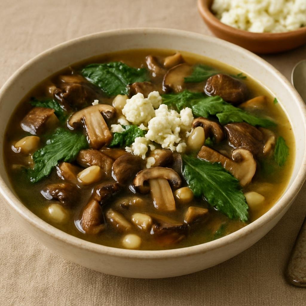 Entree: Mexico – Morelos – Caldo de Hongos (Mushroom Soup) recipe