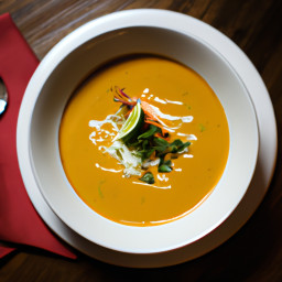 Soup: United States – Chile-Lime Roasted Red Pepper Tomato Soup recipe