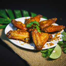 Entrée: Thailand – ปีกไก่ย่างสไตล์ไทย ▶ Peek Kai Yang Satai Thai (Thai Grilled Chicken Wings) recipe