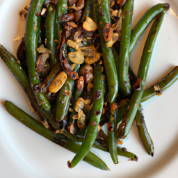 Side Dish: United States – Charred Lemon-Pepper Green Beans with Toasted Pecans recipe